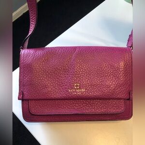 Kate Spade Leather Bag with Striped Interior